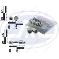 Болт М12х28 (ш. 1,5) колеса Lanos, хром. конус секретки, сталь, литий (2 ключі) (4 шт.) бл. уп.