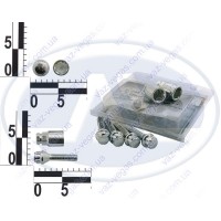 Болт М12х45 (ш. 1,5) колеса хром. конусний секретки (2 ключі) (4 шт.) бл. уп.