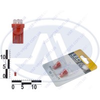 Лампа W3W 12В 3Вт W2,1x9,5d, подсветка панели приборов, безцок. бол. крас. LED, к-т