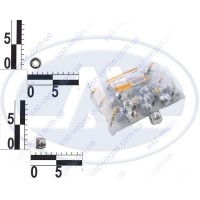 Гайка М12х1,25x18 колеса хром. конус откр. ключ 19 (20 шт.) п/э уп.